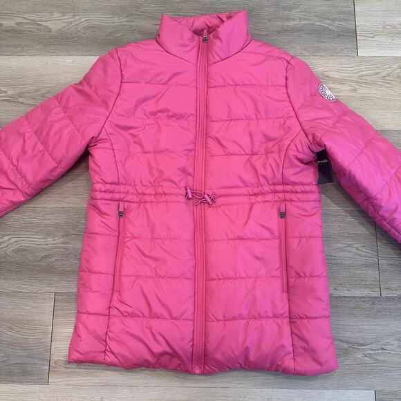 Aeropostale NWT Puffer Quilted Jacket Women's Large Pink Jacket Coat Barbiecore - Picture 2 of 10